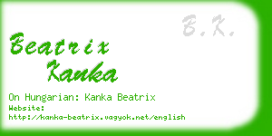 beatrix kanka business card